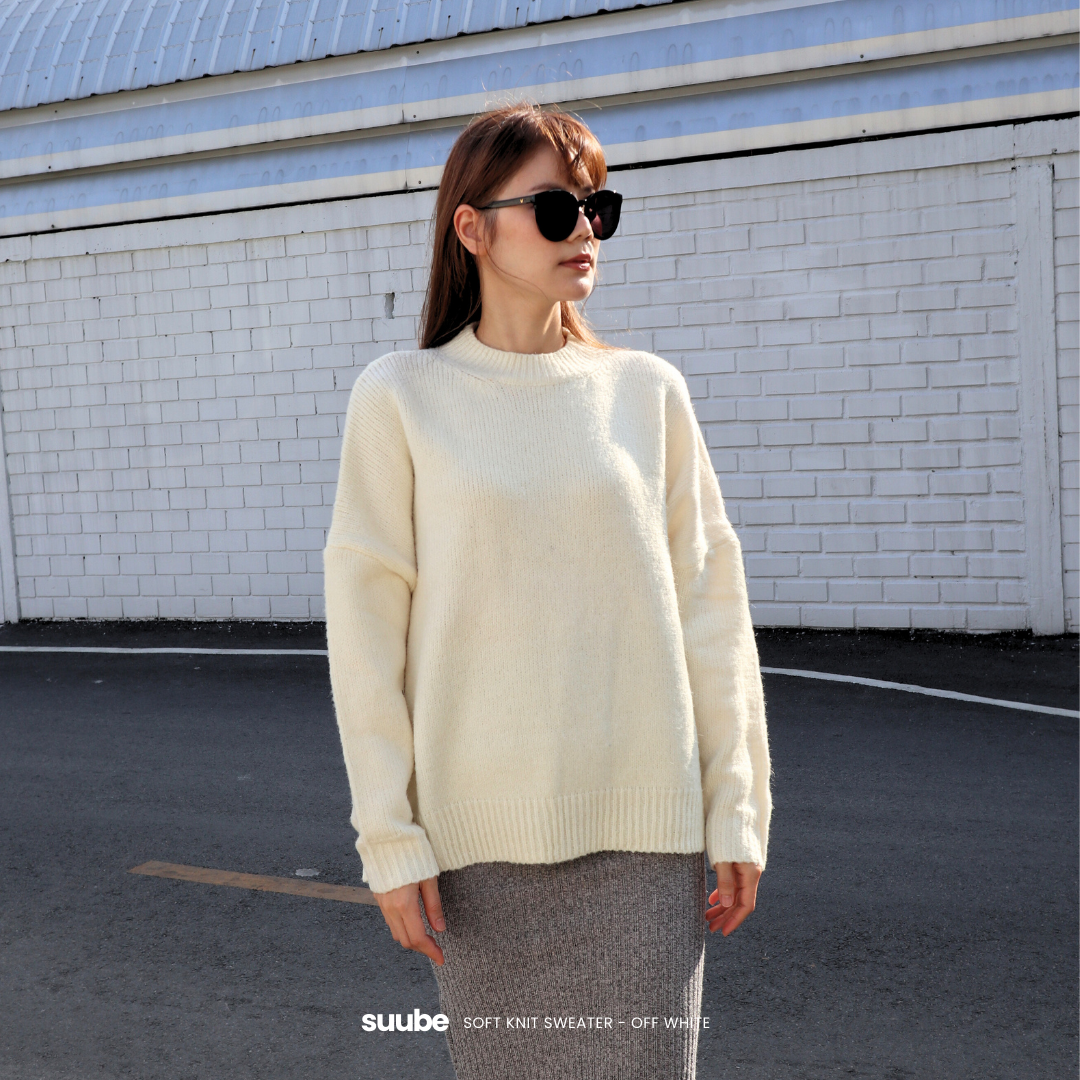 Soft Knit Sweater - Off white