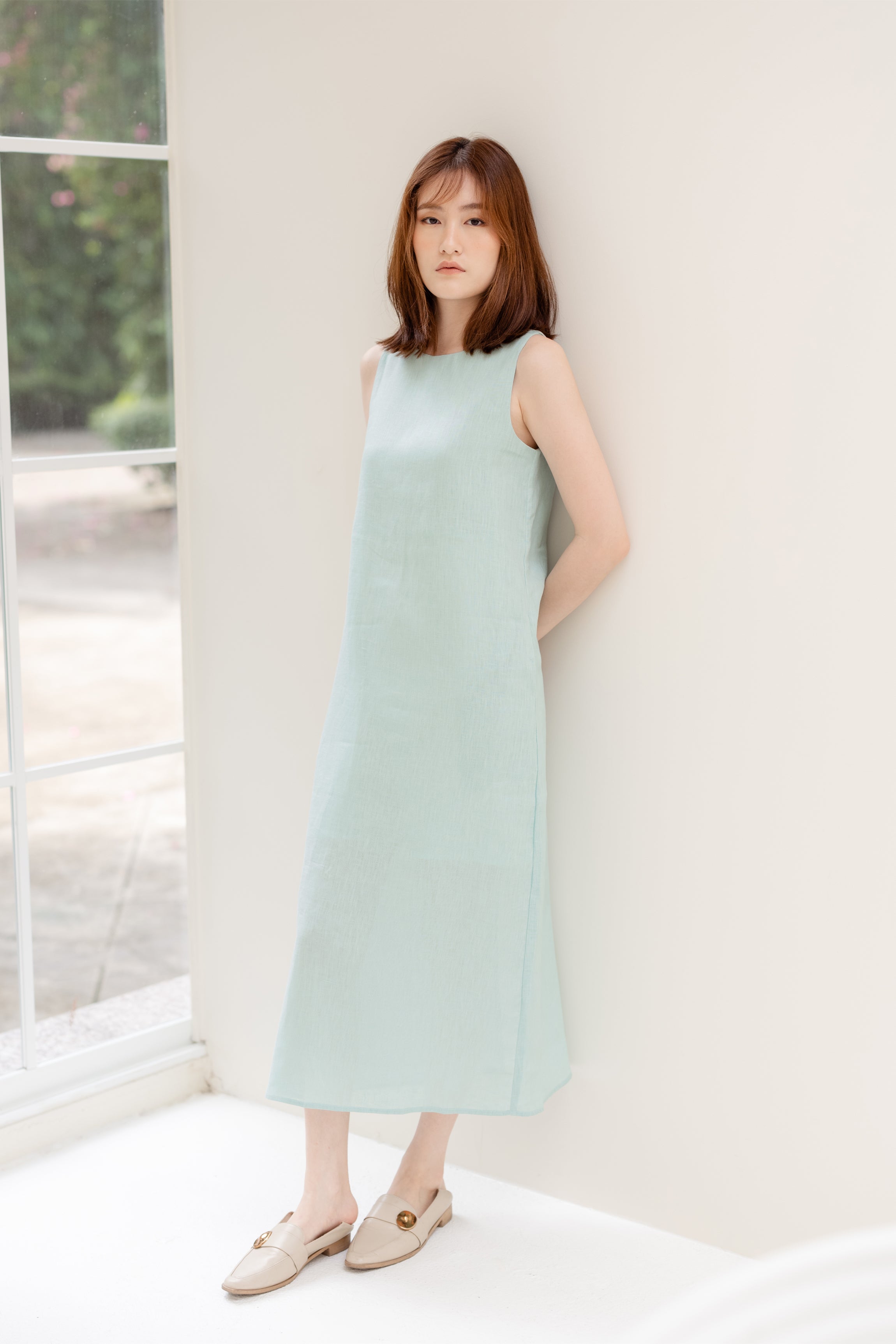 Peony Dress (Sage Green)